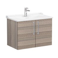 Vitra Root 68165 Lavabo Dolabı, Kapaklı, 80 cm, Cordoba, Klasik Lavabolu